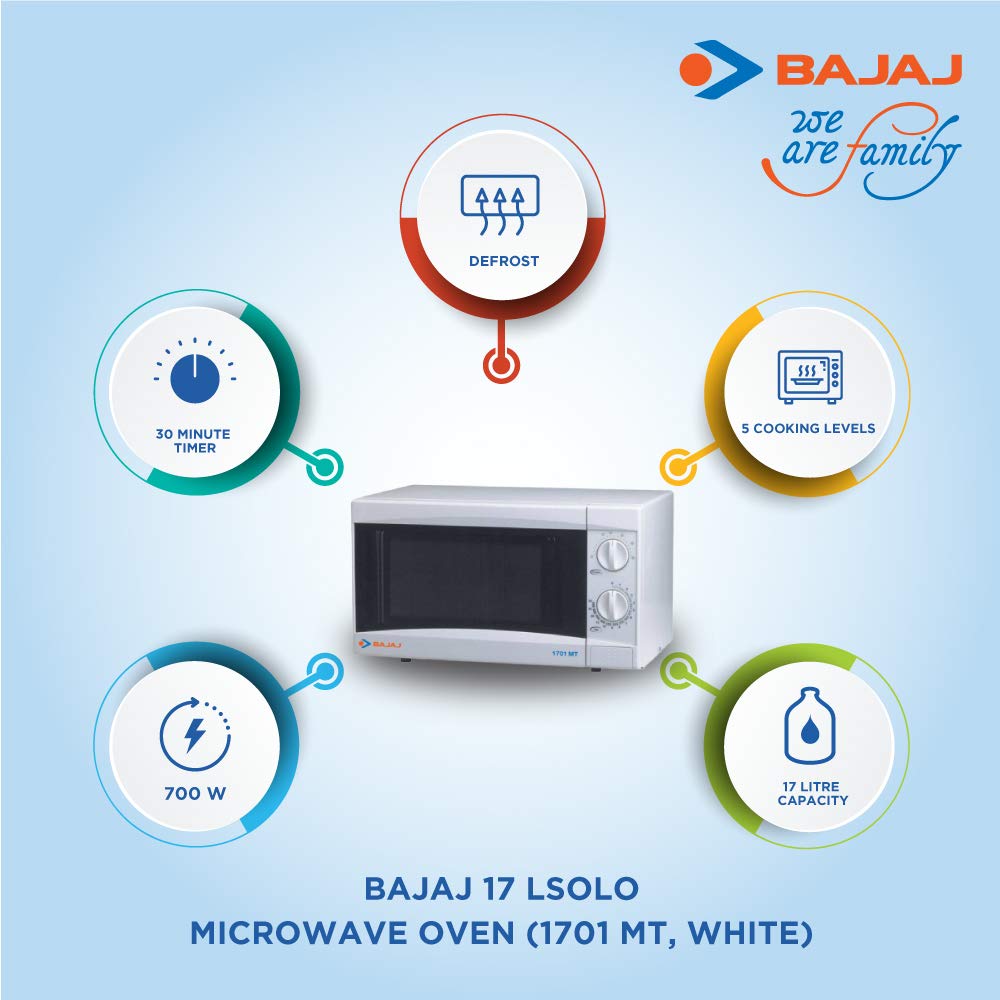 bajaj 1701 mt microwave oven temperature