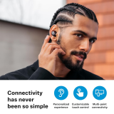 Sennheiser MOMENTUM True Wireless 4 in Ear Earbuds | Intelligent Adaptive ANC | Qi Fast Charge | Black Graphite