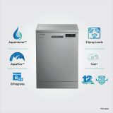 Voltas Beko | Free Standing 14 Place Settings Intensive Kadhai Cleaning | No Pre-rinse Required Dishwasher | DF14S2