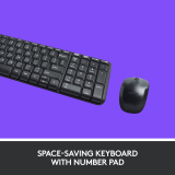 Logitech Wireless Keyboard and Mouse Combo | MK220 | Black | MK220