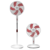 Impex Impulse Table pedestal 2 in 1 convertible fan | 400 mm | Red and White