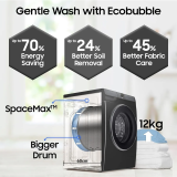 Samsung Fully Automatic Front Load Washing Machine with AI | 12 Kg | 5 Star | WiFi | DIT Motor | Refined Inox | WW12DG6B24AXTL