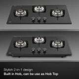 Kaff Built in Hob Glass Automatic Hob | 3 Burners | 78 cm | Black | VRH783