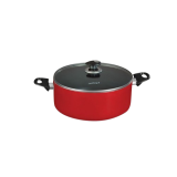 Nolta Popular Series Aluminium Non Stick Biriyani Pot with Lid | 10 L | 32 cm