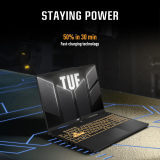 ASUS TUF Gaming F16 Gaming Laptop | Intel Core 5 210H | 16 GB | 512 GB SSD | 4 GB Graphics NVIDIA GeForce RTX 3050A | 144 Hz | Mecha Gray | FX607VB-RL076WS