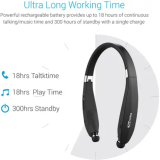 Portronics Harmonics 200 Wireless Stereo Bluetooth Neckband | Black | POR-927