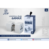 JTP Universal Plug 6AMAX Worldwide J4 Adaptor  | White