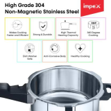 Impex EP Induction Base Pressure Cooker | Stainless Steel