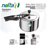 Nolta Stainless Steel Inner Lid Pressure Cooker | Salsa | 3 Ltr | Silver