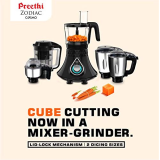 Preethi Zodiac Cosmo MG 236 750 Juicer Mixer Grinder | 5 Jars | Black