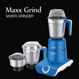 Havells Maxx Grind 750 Watt Mixer Grinder with 3 Stainless Steel Jar and Overload indicator | Blue