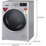 LG 8 kg 5 Star Fully Automatic Front Load with In-built Heater-FHT1408ZWL | Silver