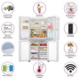 LG 595L with Inverter and Wi-Fi Side-by-Side Refrigerator | Linen White | GC-M22FAGPL