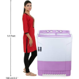 Godrej Semi Automatic Top Load | 8 kg | Purple | White | WS Edge 8.0 TB3 M LVDR