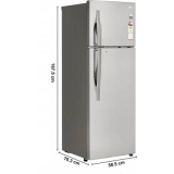 LG Frost-Free Double Door Refrigerator | 291 L | 2 Star | Inverter Wi-Fi | Steel | GL-C322KPZY