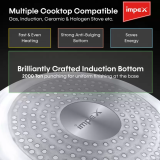 IMPEX DELIGHT | 5 Virgin Aluminium Dripless |  5 L | Induction Bottom Pressure Cooker | Aluminium