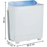 Haier Washing Machine | HTW95-178 | 9.5 kg | Semi Automatic Top Load | Multicolor