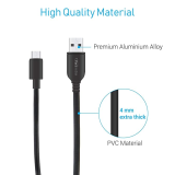 Portronics Konnect Core Mini Long Micro Usb Cable |  25Cm | Black