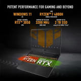 ASUS TUF Gaming A17 with 90Whr Battery Ryzen 7 Octa Core AMD R7-4800H | 8 GB/512 GB SSD | FA706ICB-HX061W | Graphite Black