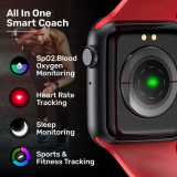 Fire-Boltt Ring BSW005 | Bluetooth Calling Smartwatch | Red Strap