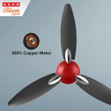 Usha Bloom Daffodil Dust Ceiling Fan | 1250mm | Sparkle Red and Black