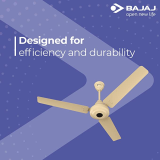 Bajaj Energos 26 Ceiling Fan with Remote | 1200mm | Base Ivory