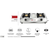 Pigeon Maxima Stainless Steel Manual Gas Stove | 2 Burners