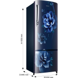 SAMSUNG 246 L Frost Free Single Door 3 Star Refrigerator  | Camellia Blue |  RR26C3753CU/HL