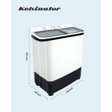 Kelvinator | KWS-C700BK  | Top Load Semi-Automatic Washing Machine | 7.0 Kg  | Black