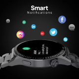 Fire-Boltt Ultimate Stainless Steel Luxury Smartwatch, Bluetooth Calling | 1.39" | Black Metal