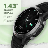 boAt Lunar Fit Smartwatch with Bluetooth Calling | 36.9mm | AMOLED Display/IP67 Water Resistant | Active Black Strap