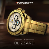 Fire-Boltt Blizzard 1.28 Luxury BT Calling Smartwatch | Gold Strap