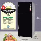 LG 1 Star Frost Free Double Door Convertible Refrigerator | Door Cooling | Inverter Compressor | Express Freeze | Multi Air Flow | 412 L | GL-T432AESR | Ebony Sheen