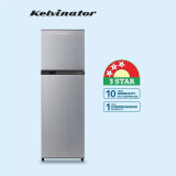 Kelvinator | KRF-G260RBPHSZ | 255 Litre | 2 Star Double Door | Convertible Refrigerator | Hairline Silver