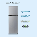 Kelvinator | KRF-G260RBPHSZ | 255 Litre | 2 Star Double Door | Convertible Refrigerator | Hairline Silver