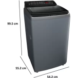 BOSCH 6.5 kg 5 Star With Vario Drum & Anti Tangle Program Fully Automatic Top Load Washing Machine WOE651D0IN Grey