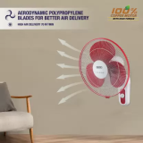 USHA Mist Air Flo 3 Blade Wall Fan | 400 mm | Maroon