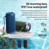 REMAX RB-M28 Pro Star Series TWS Bluetooth 5.0 Portable Outdoor Waterproof Bluetooth Speaker