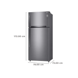 LG Frost Free Double Door Refrigerator | GN-H602HLHM.APZQEBN  | 475 Litres | 1 Star | Platinum Silver