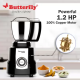 Butterfly Magnum 1.2 Hp Mixer Grinder | 3 Jar | 900 Watt | Black