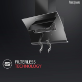 Hindware Essence 90 Cm 1350 m³/hr Auto Clean Chimney with Motion Sensor and Touch Control for easy operations