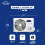 CARRIER 6-in-1 FLEXICOOL | 5 STAR R32 CARRIER |  I/D-18K INDUS DX | SPLIT INVERTER AC