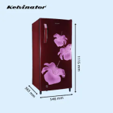 Kelvinator 170 litres | KRD-F180ECPAMP | 3 Star Single Door Refrigerator | Maroon Red