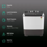 LG  Semi Automatic Washing Machine | 9.5 kg |  5 Star | Dark Grey | P955ASGAZ