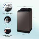 SAMSUNG Wi-Fi Enabled Fully Automatic Top Load Washing Machine | 10 kg | Brown | WA10BG4686BRTL