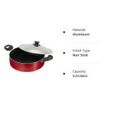 Pigeon by Stovekraft Non Stick Biriyani Pot with Lid | 5 L | Red