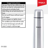 Impex IFK 1000 Stainless Steel Bullet Flask | Silver