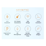 HapiPola Mystic Bluetooth Headset | Black