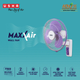 Usha Maxx Air High Speed Wall Fan | 400MM | Purple and White