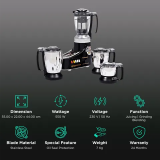 Panasonic Juicer Mixer Grinder | 550W | 4 Jars |  Black | MX-AC460